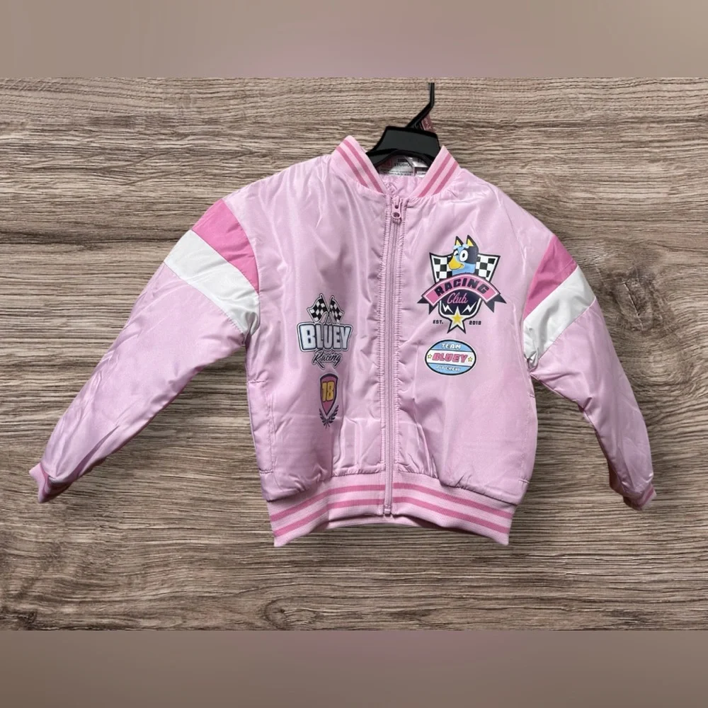 NWT Bluey Girls Bomber Jacket SZ 6-6X